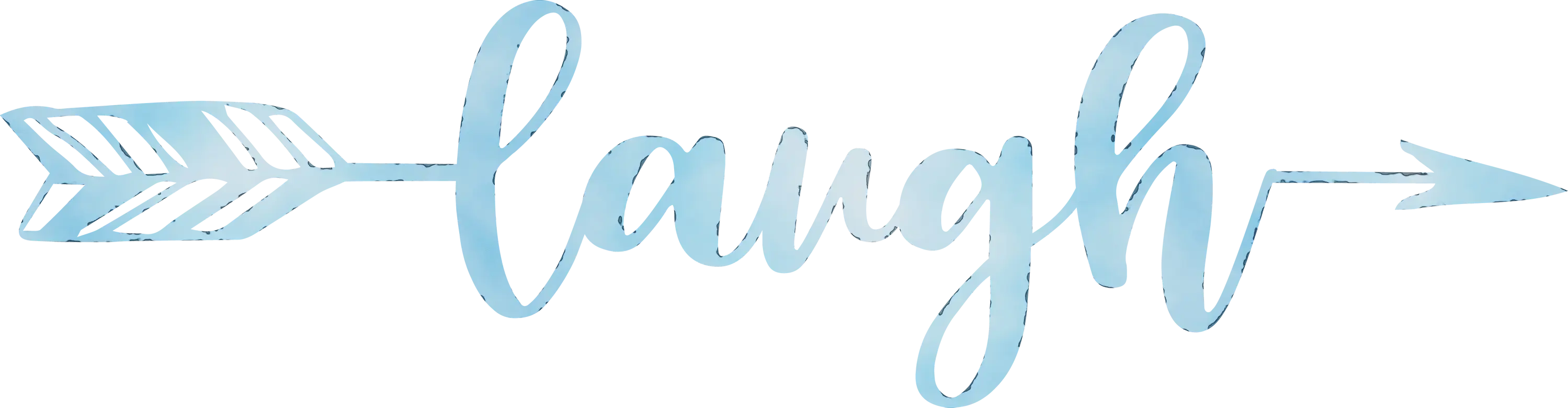 Light Blue Laugh Arrow with Text