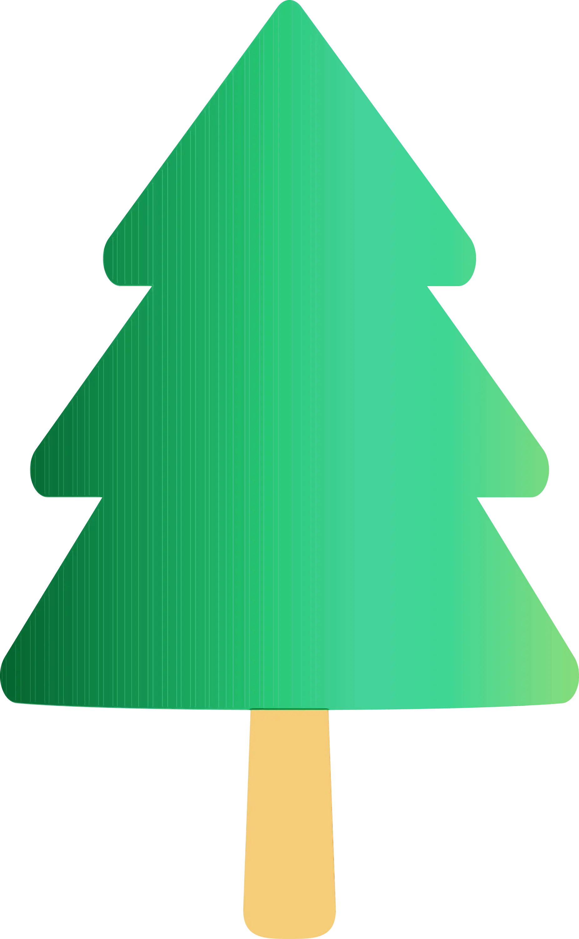 Green Pine Tree Icon Illustration