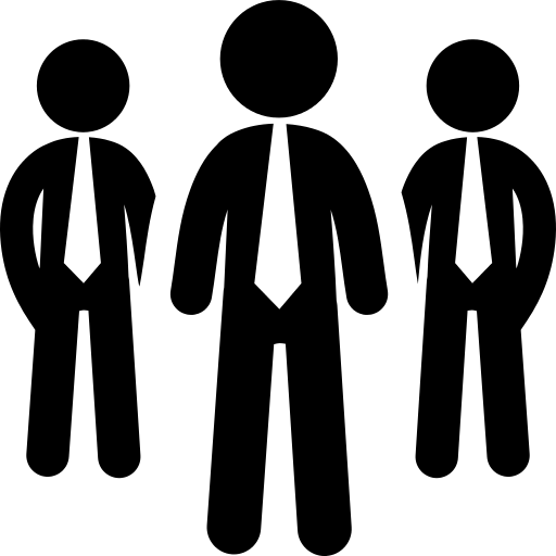 Silhouettes of Business People in Suits