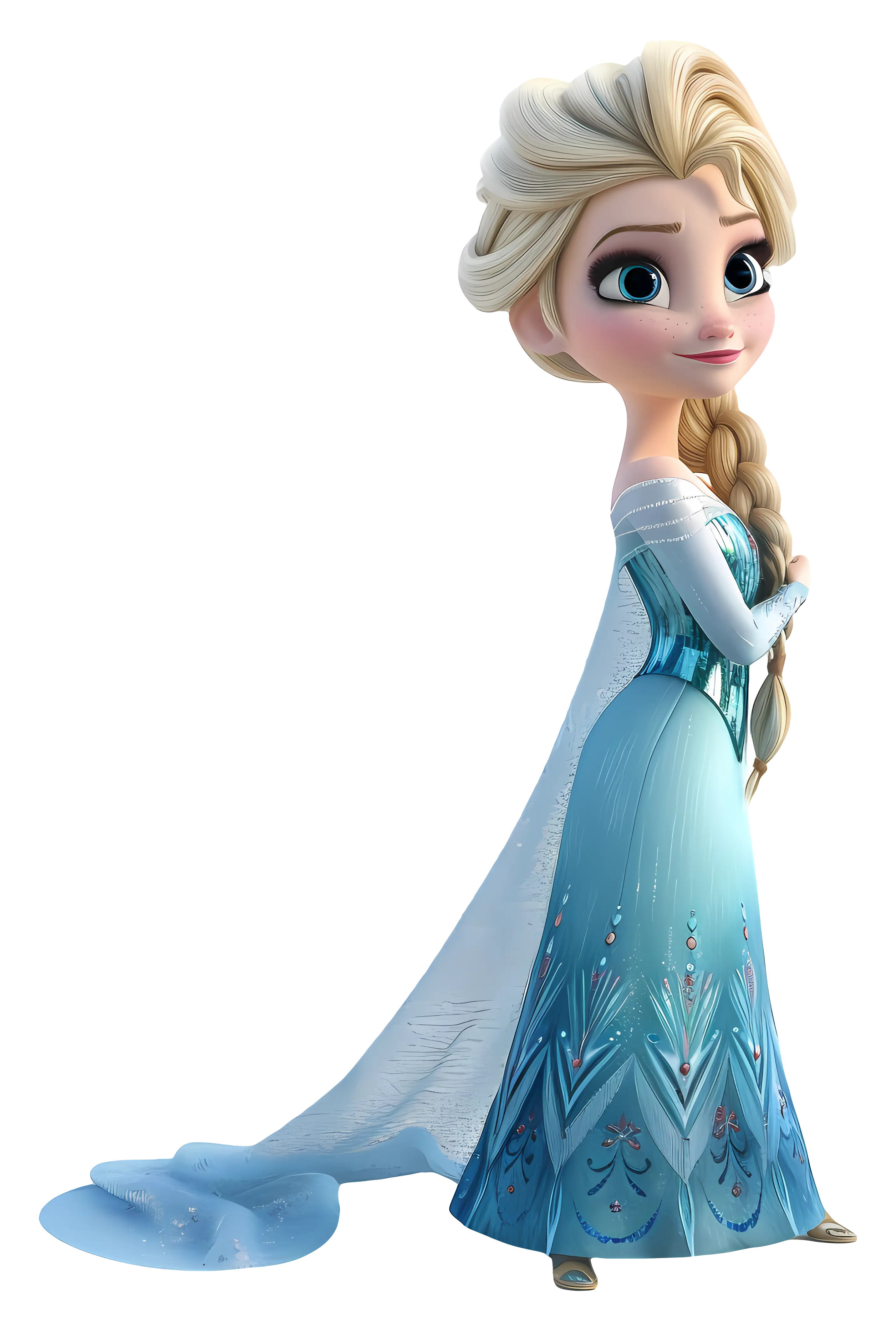 Ice Princess in Blue Dress