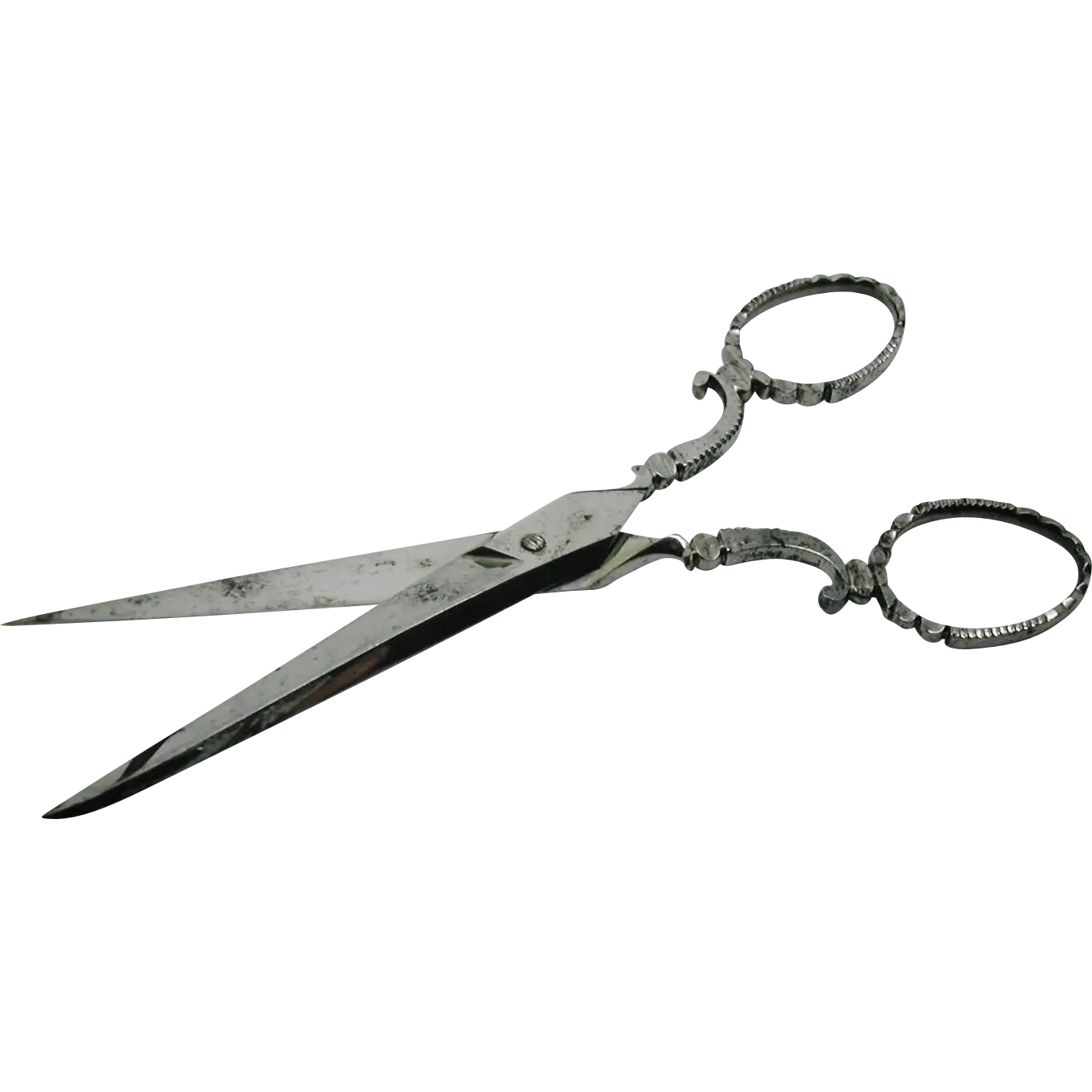 Antique Metal Scissors with Ornate Handles