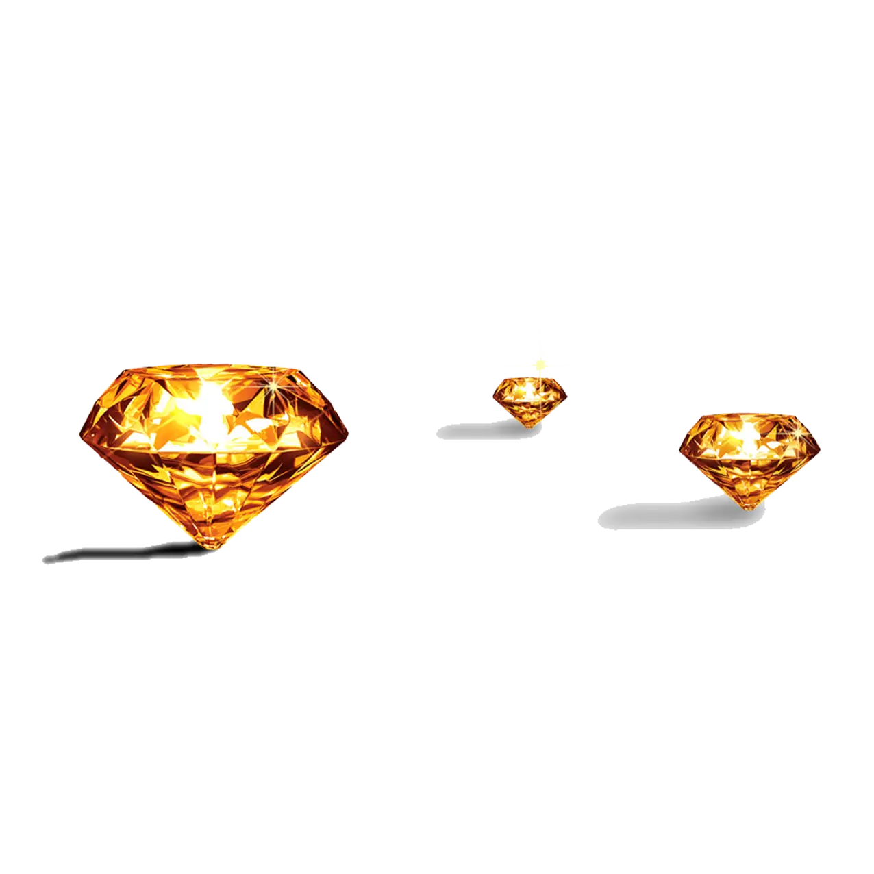 Shiny Orange Diamonds