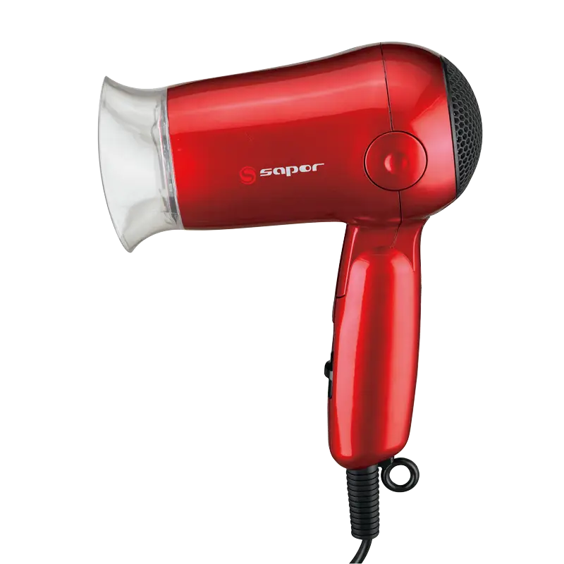 Compact Red Hair Dryer Appliance