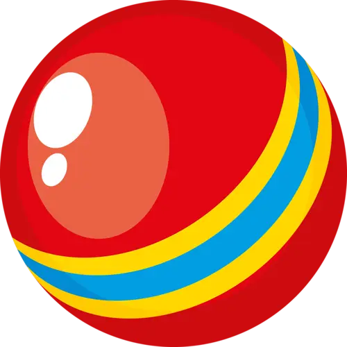 Red Ball with Stripes