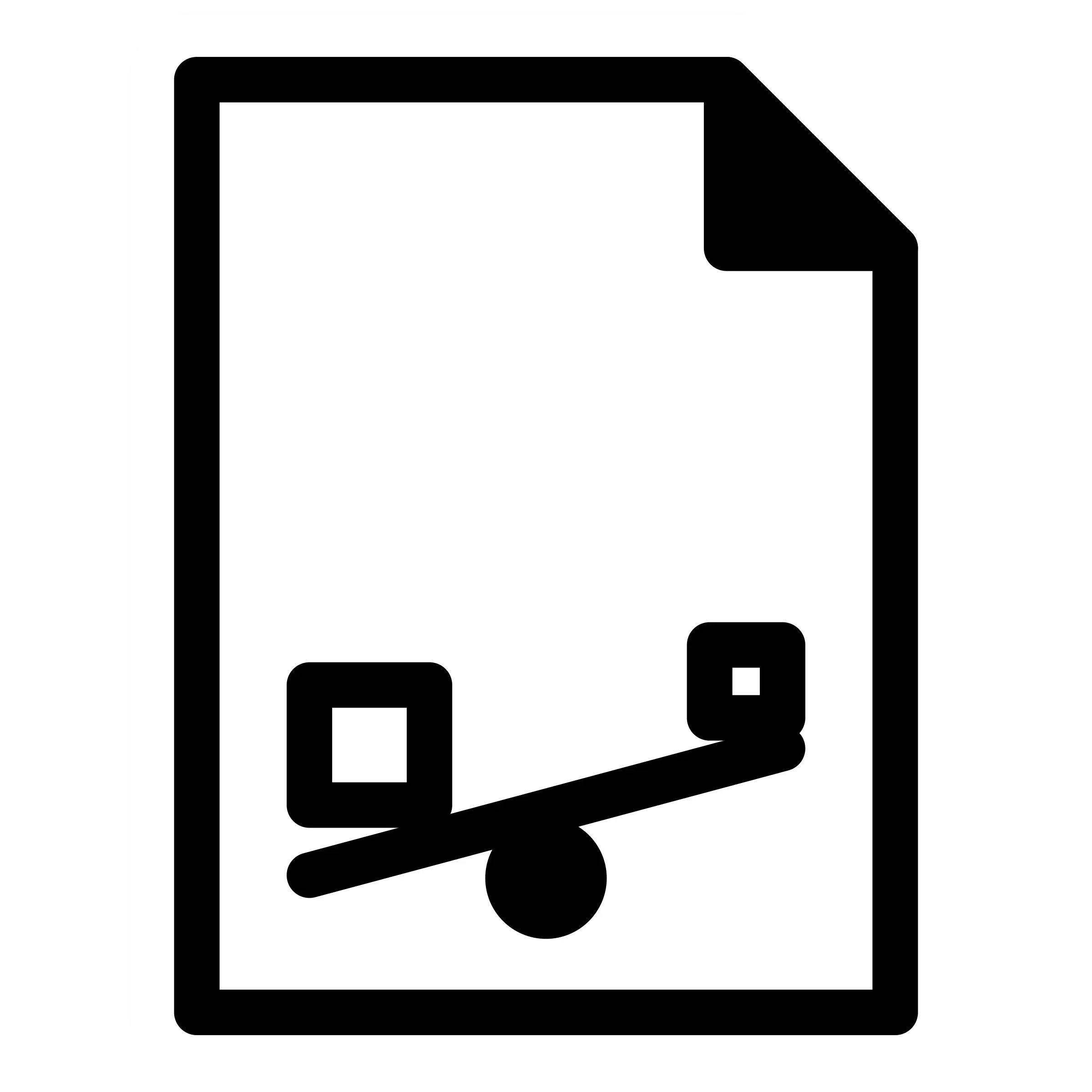 Document Icon with Balance Symbol