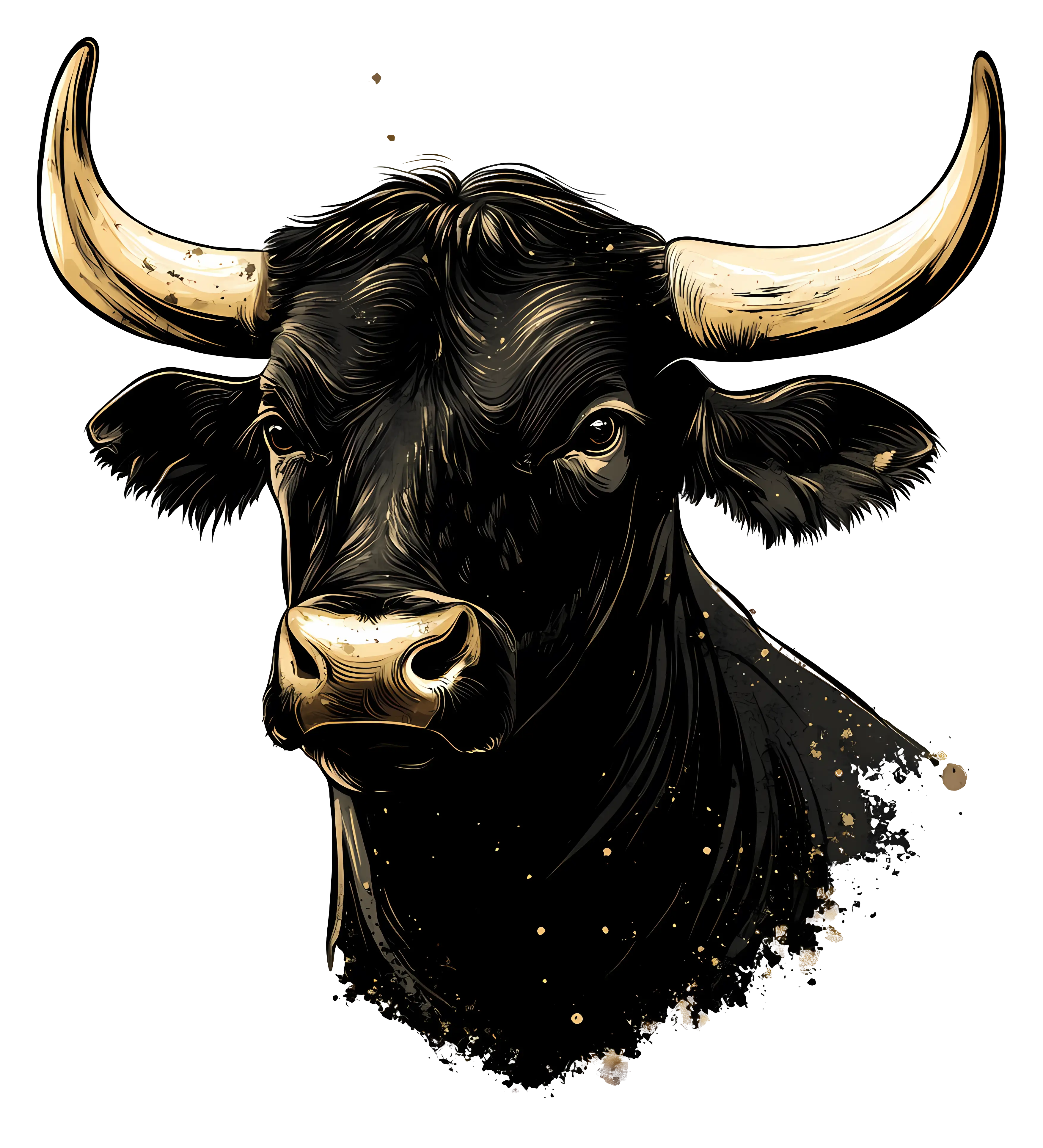 Majestic Bull Head with Horns