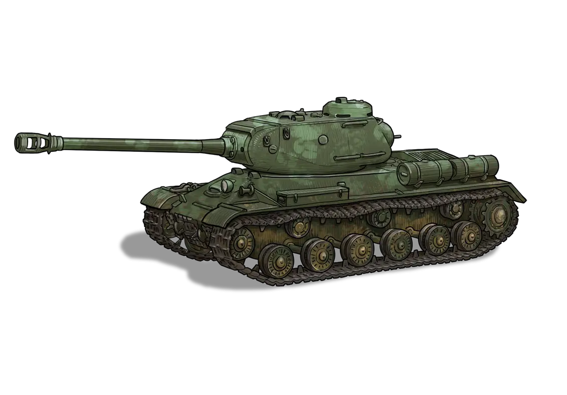 Green Army Tank for Military Illustration