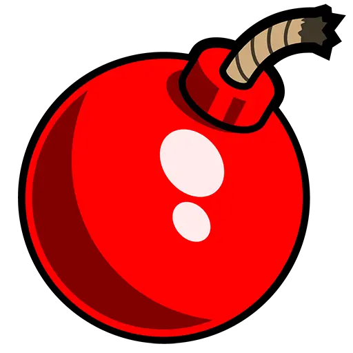 Red Cartoon Bomb