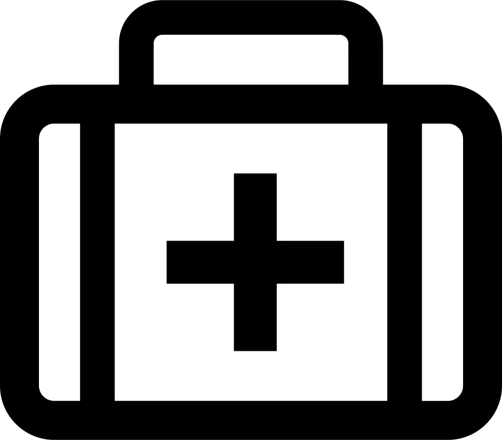 Black First Aid Kit Icon