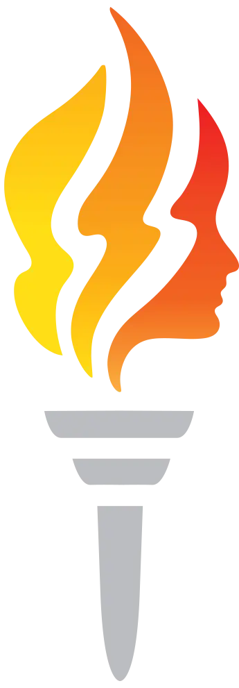 Colorful Flame Torch Symbol