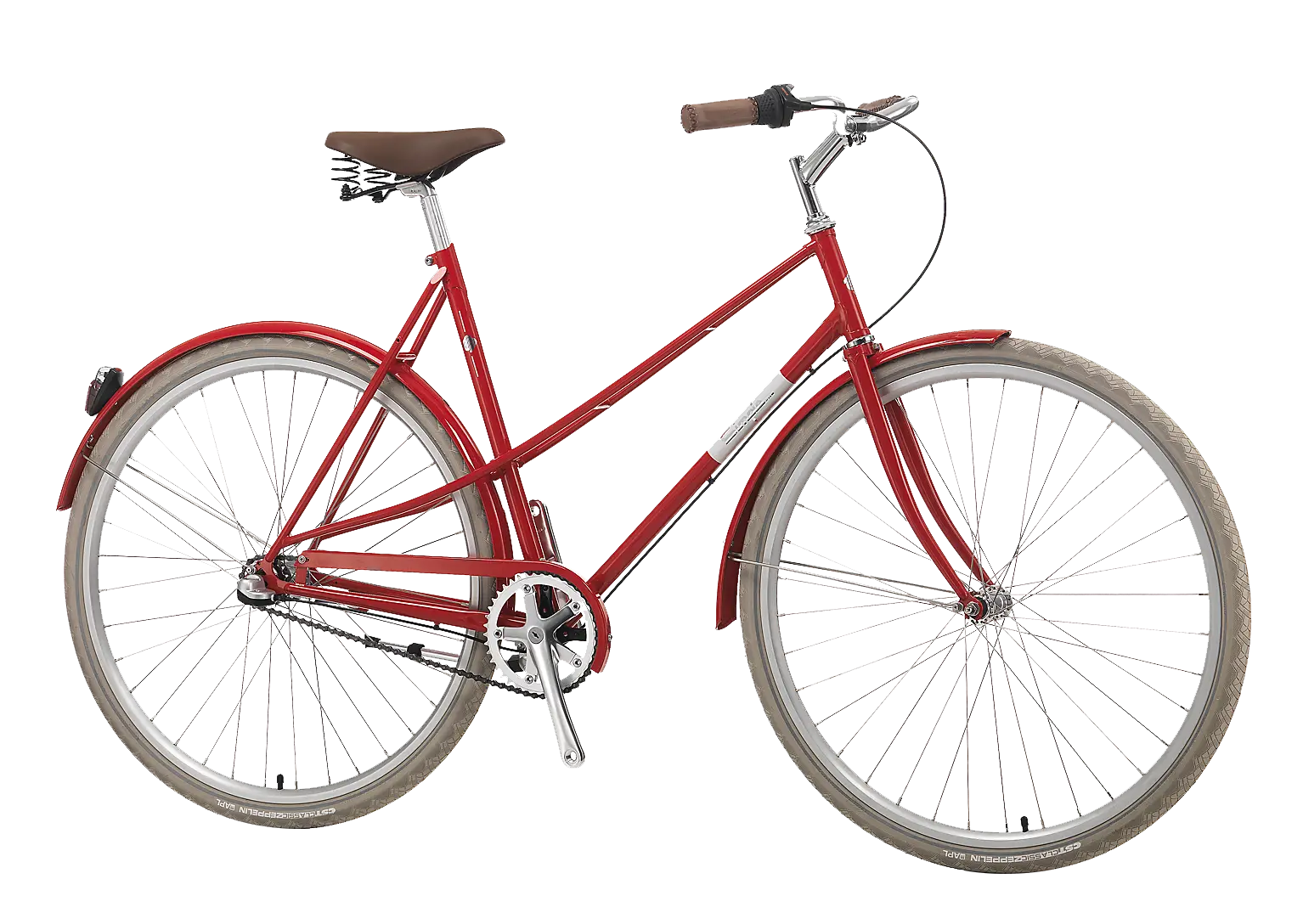 Red Urban City Bicycle Illustration