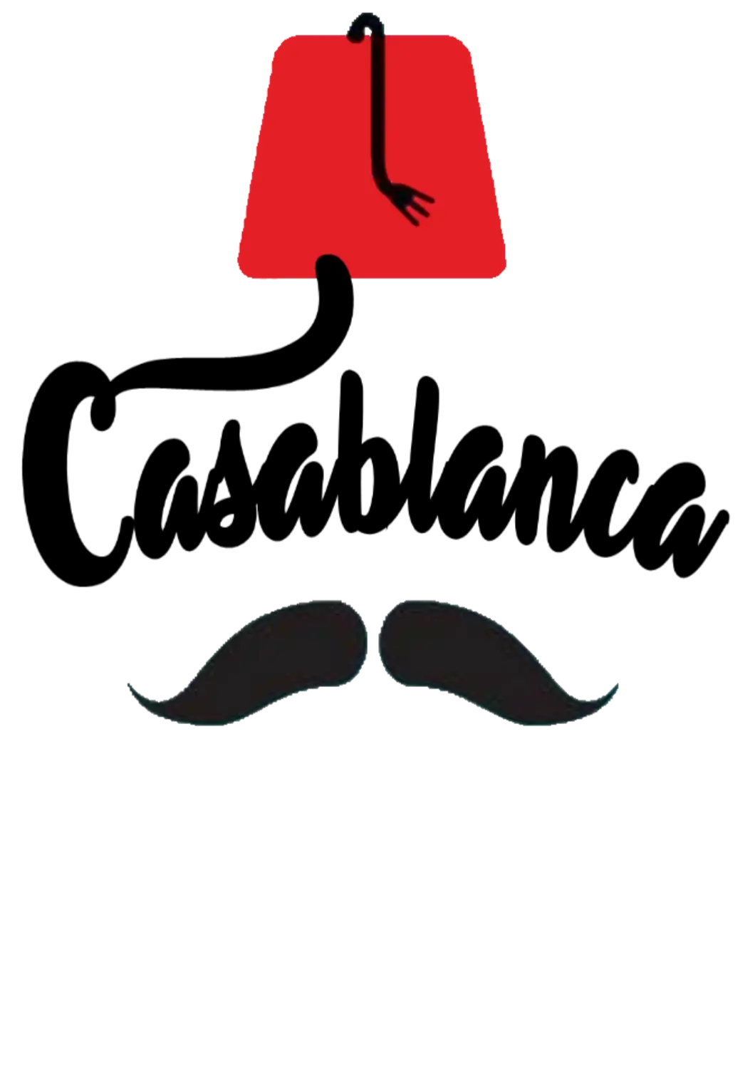Casablanca Logo with Hat and Mustache