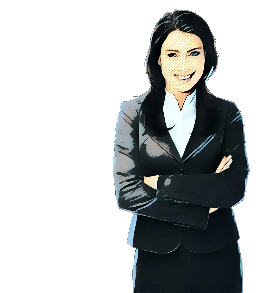 Businesswoman in Corporate Attire Illustration