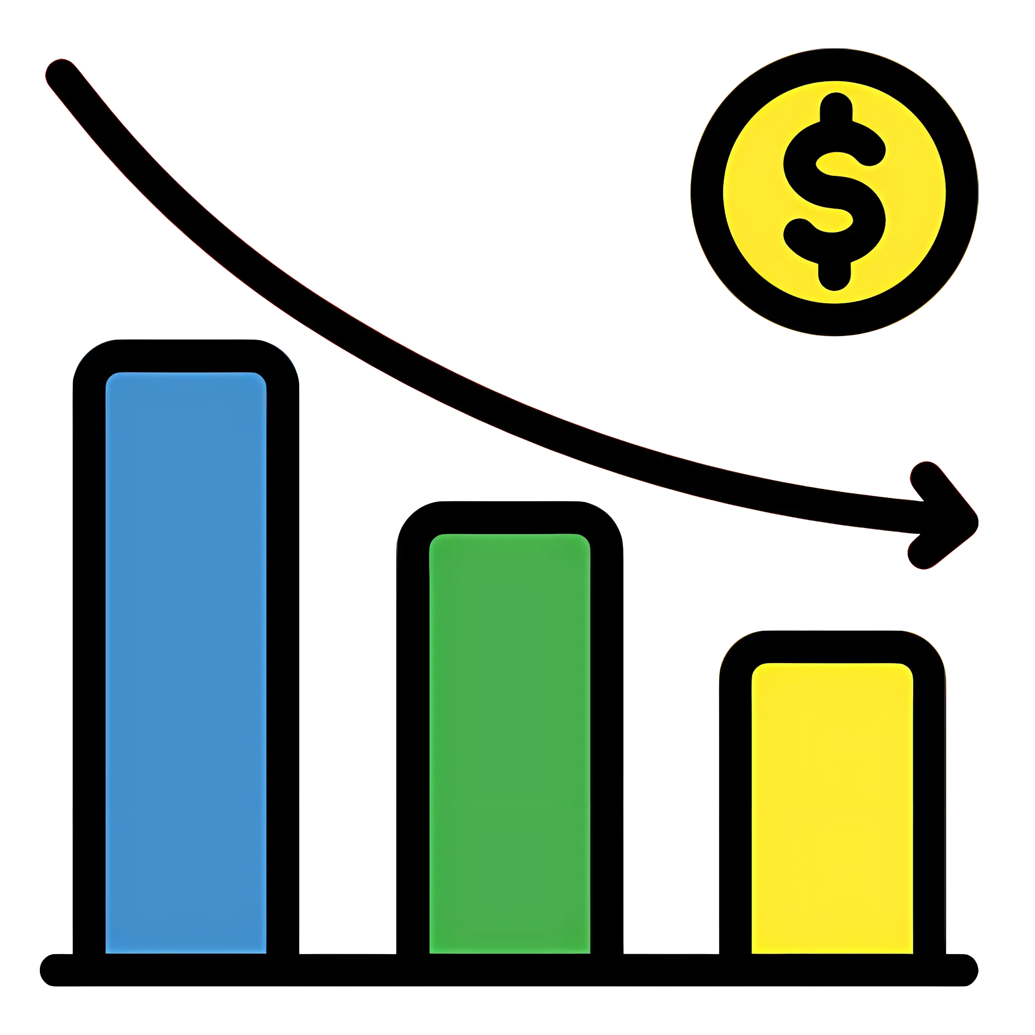 Graph Showing Downward Financial Trend