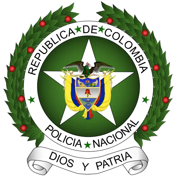 Colombian Police Emblem with Official Insignia