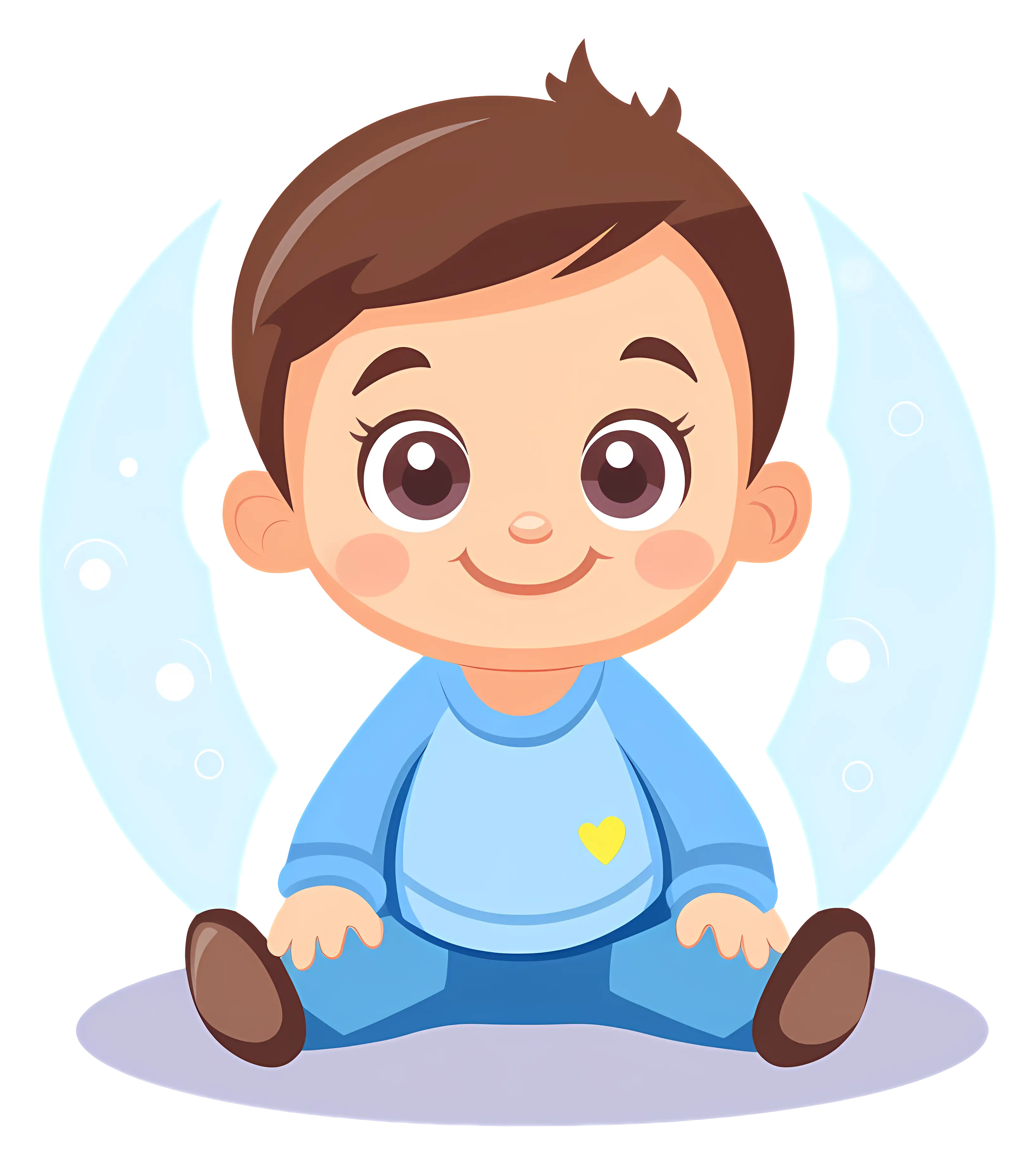 Cute Baby Sitting and Smiling