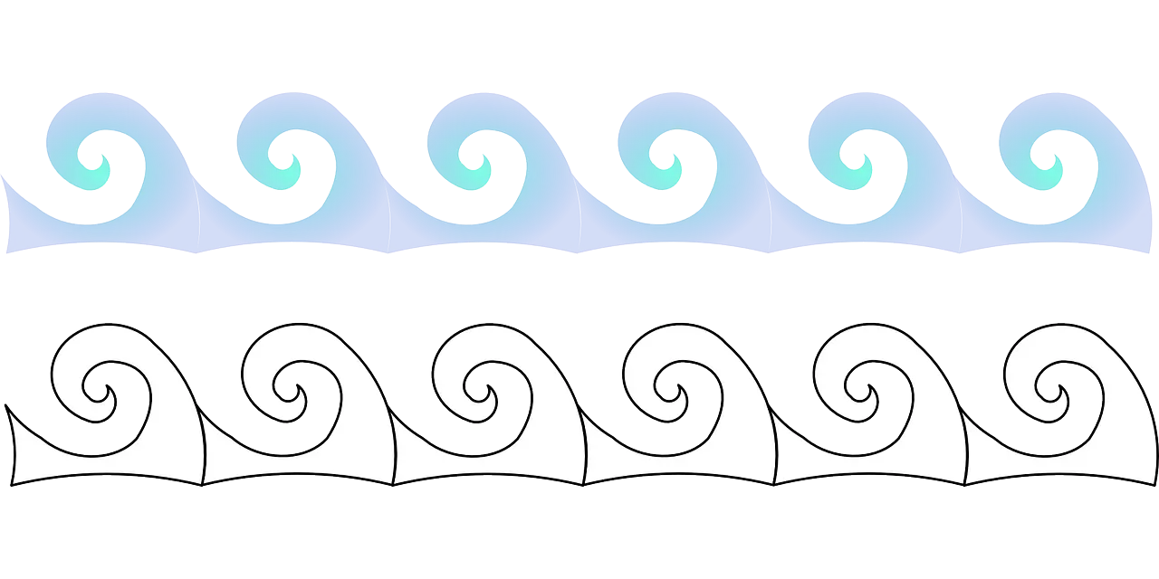 Hand-Drawn Sea Wave Ocean Pattern Designs