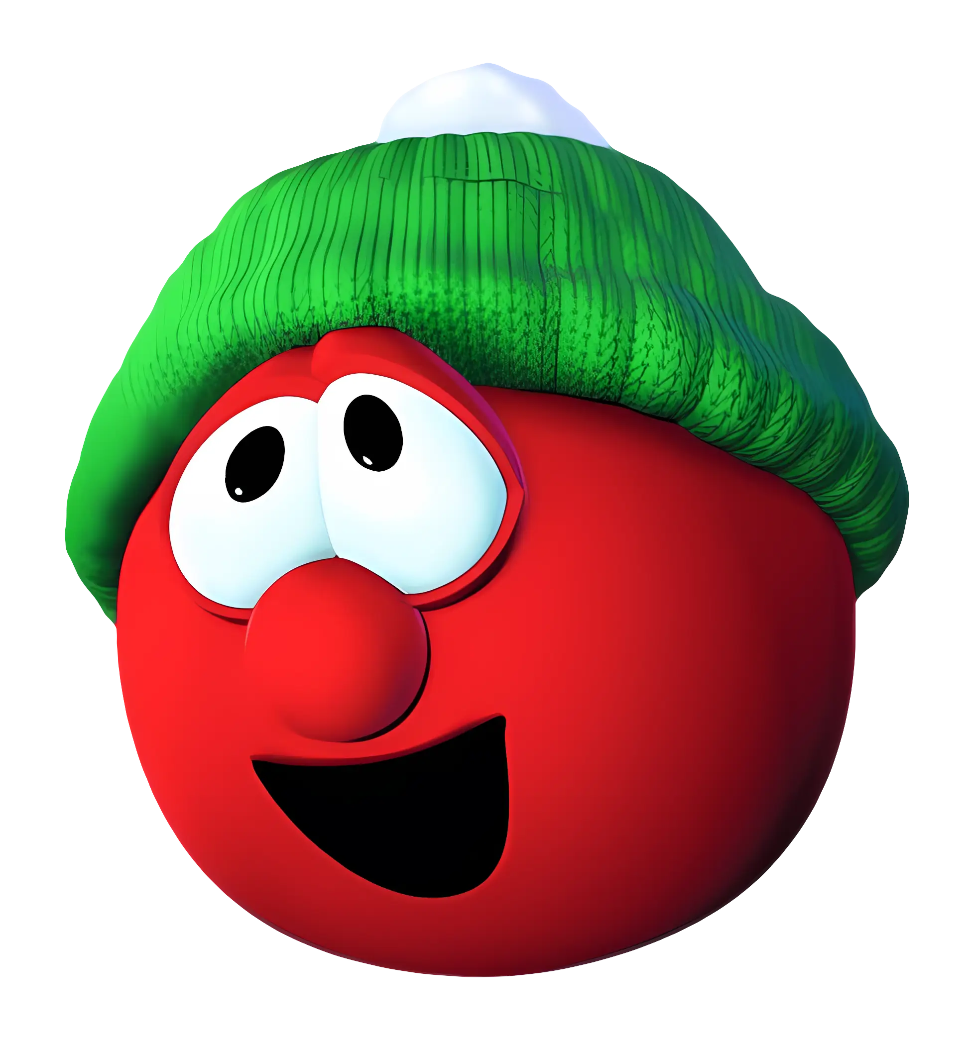 Smiling Red Ball with Green Hat