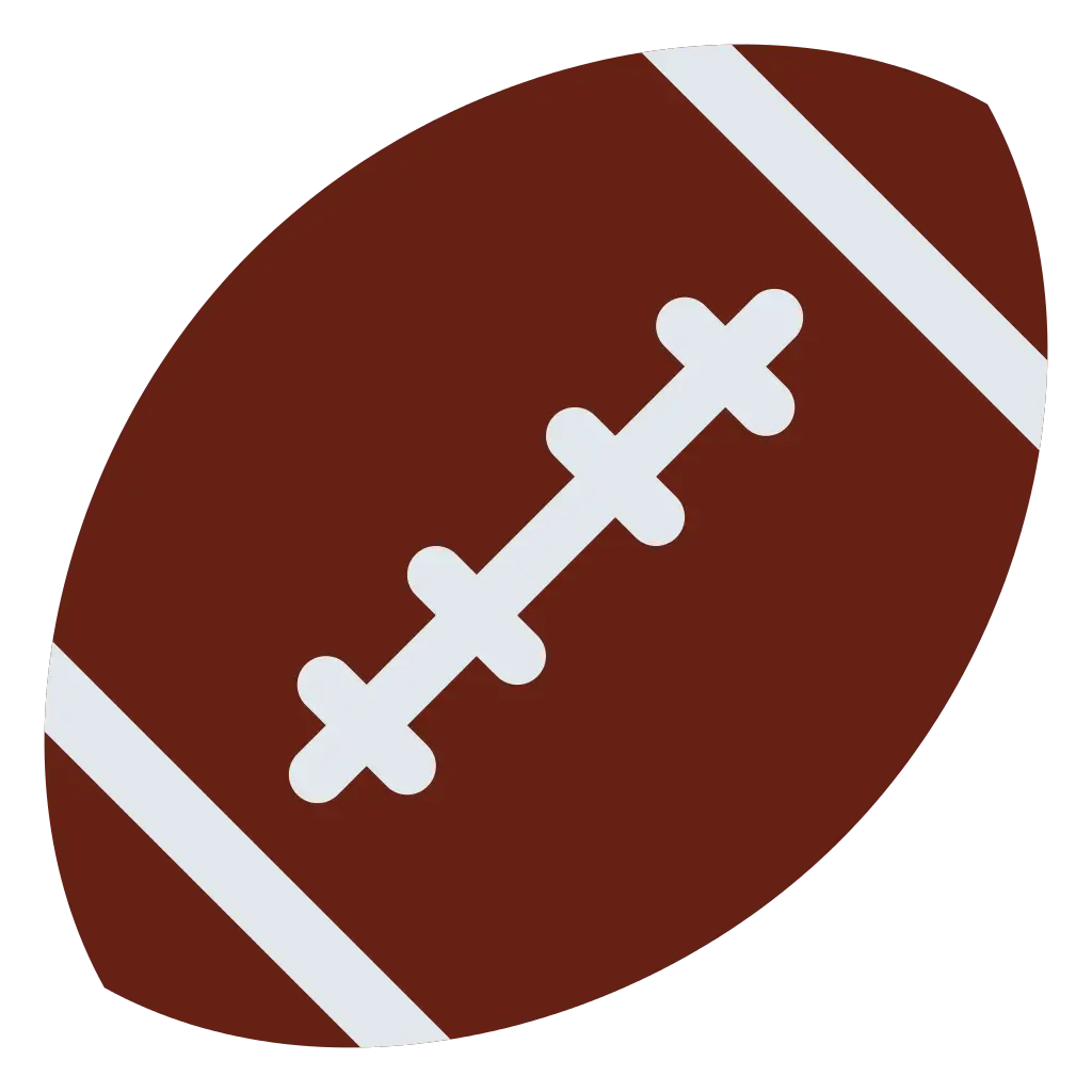 American Football Icon in Simple Brown Design