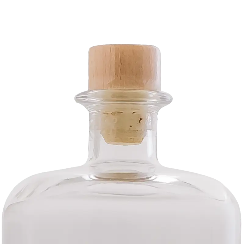 Clear Glass Bottle with Cork Stopper