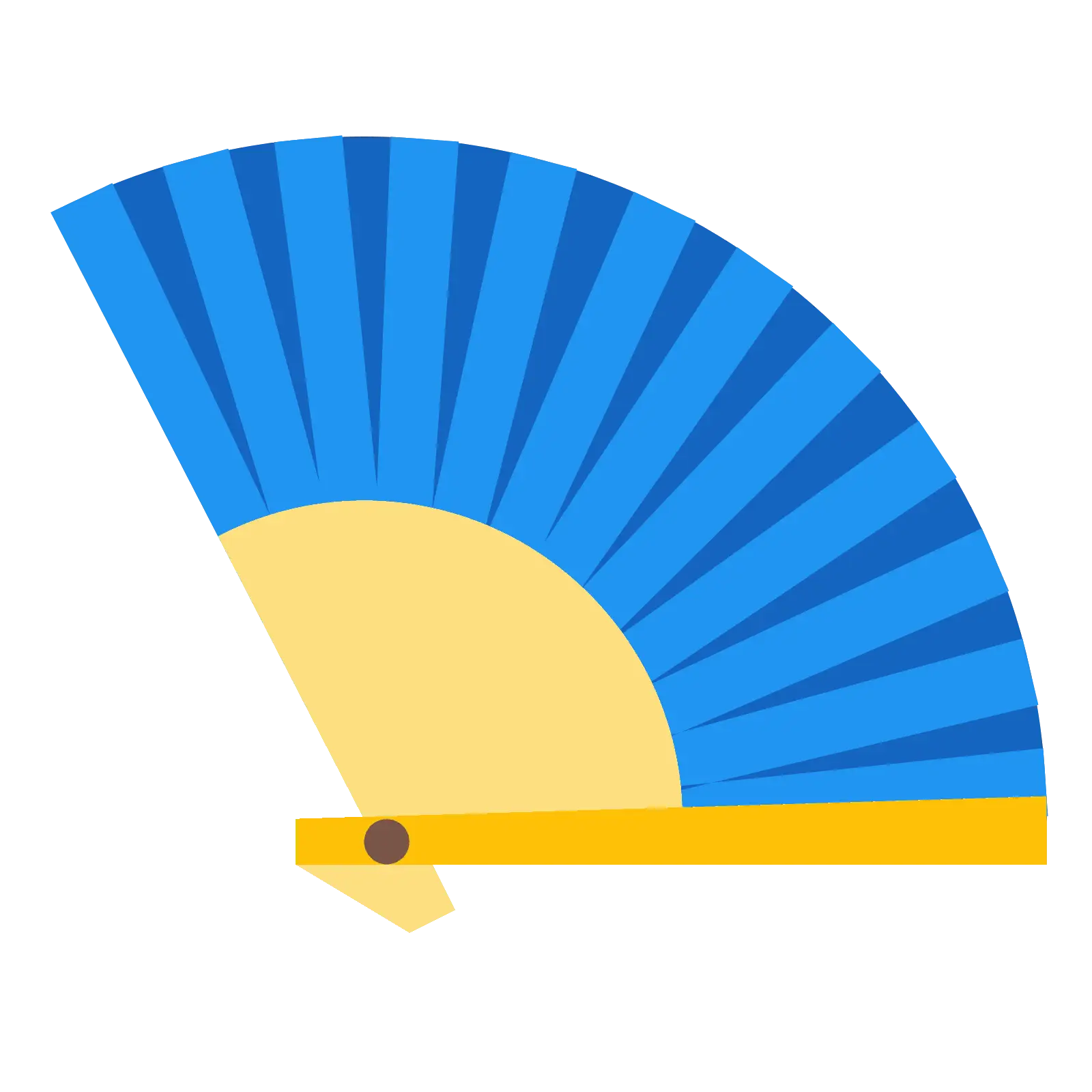 Blue Handheld Folding Fan