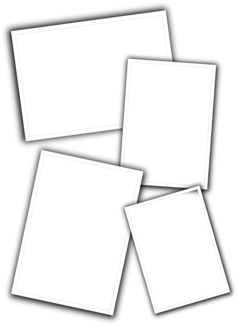 Collage of Empty Photo Frames