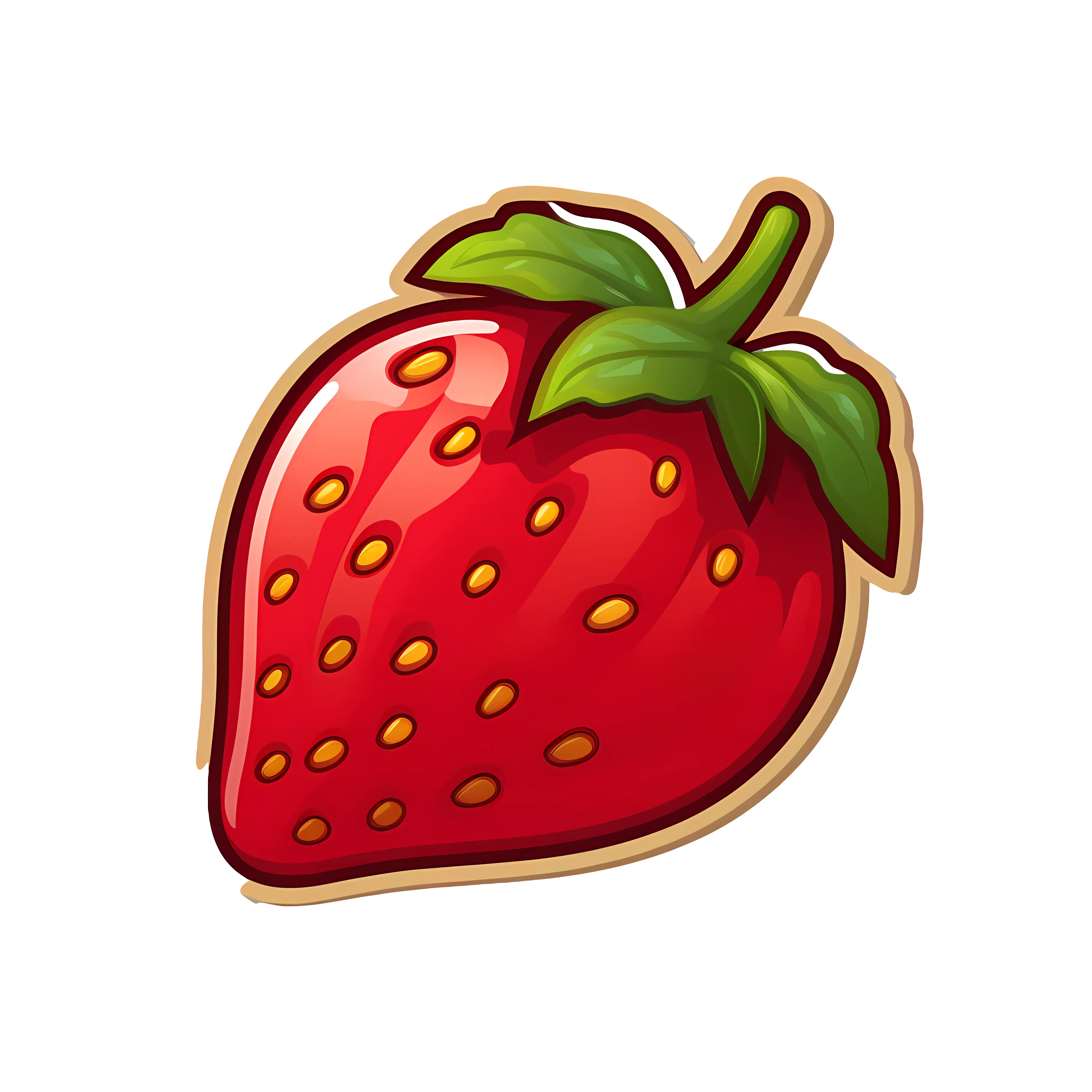 Juicy Red Strawberry Illustration