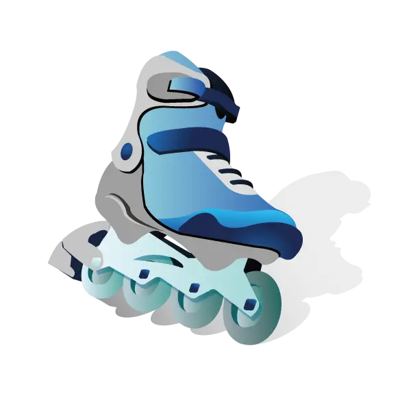 Blue Roller Skate for Recreational Use