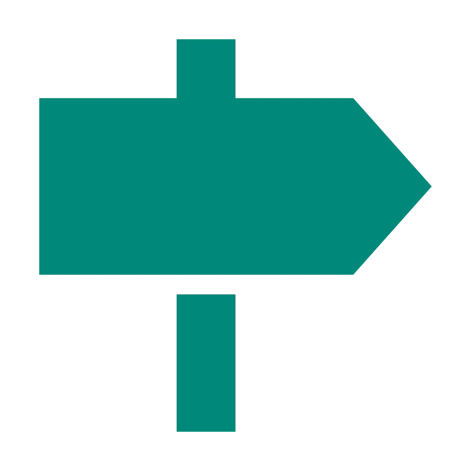 Green Directional Arrow Sign Icon