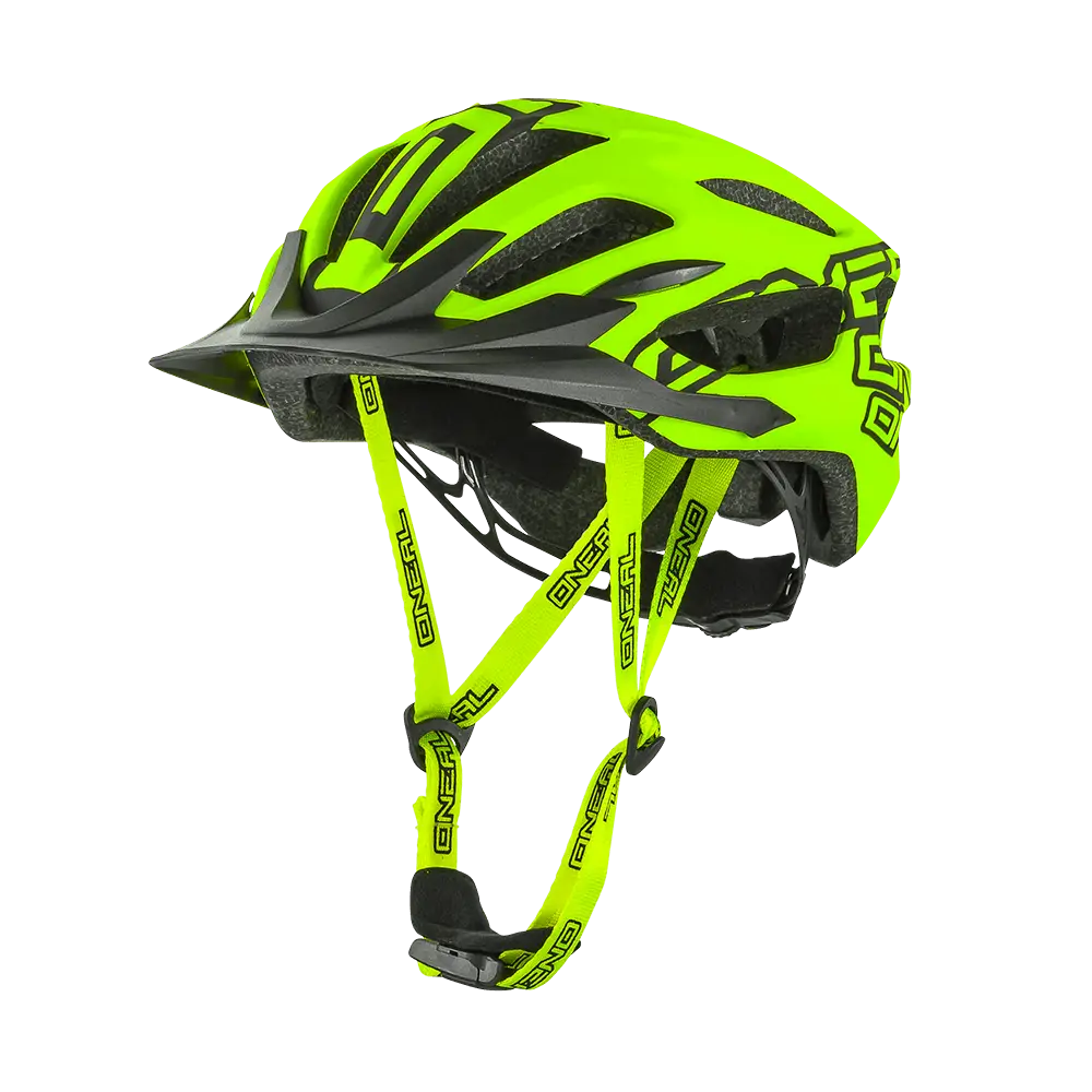 Neon Green Bicycle Helmet with Straps
