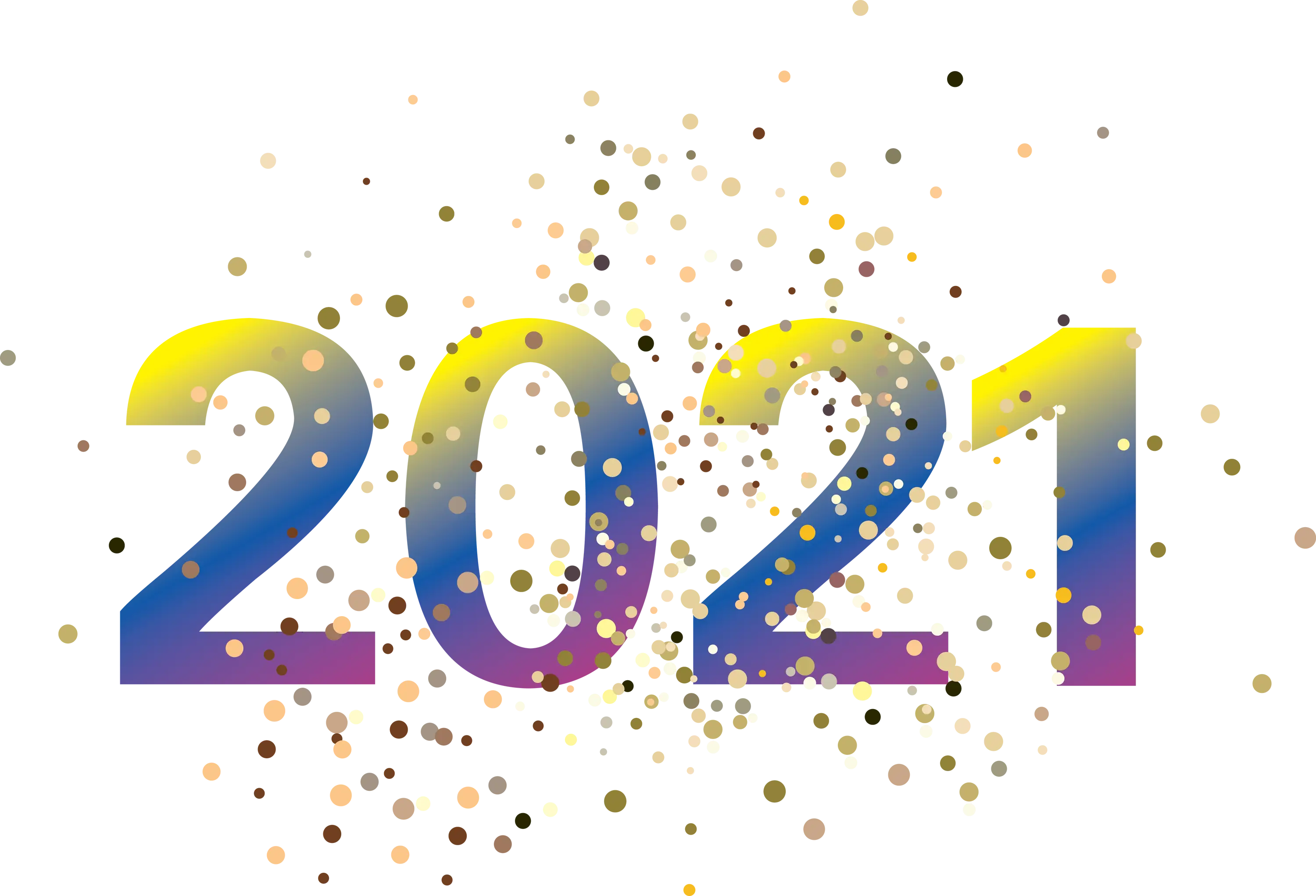 Colorful Confetti and 2021 New Year Design