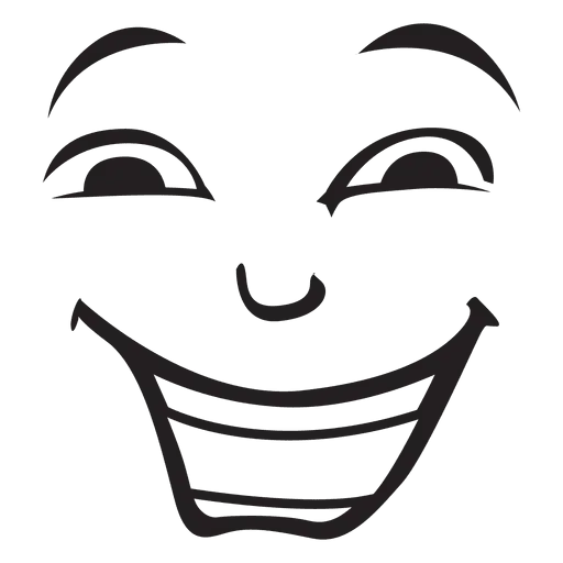 Expressive Smiling Face Illustration