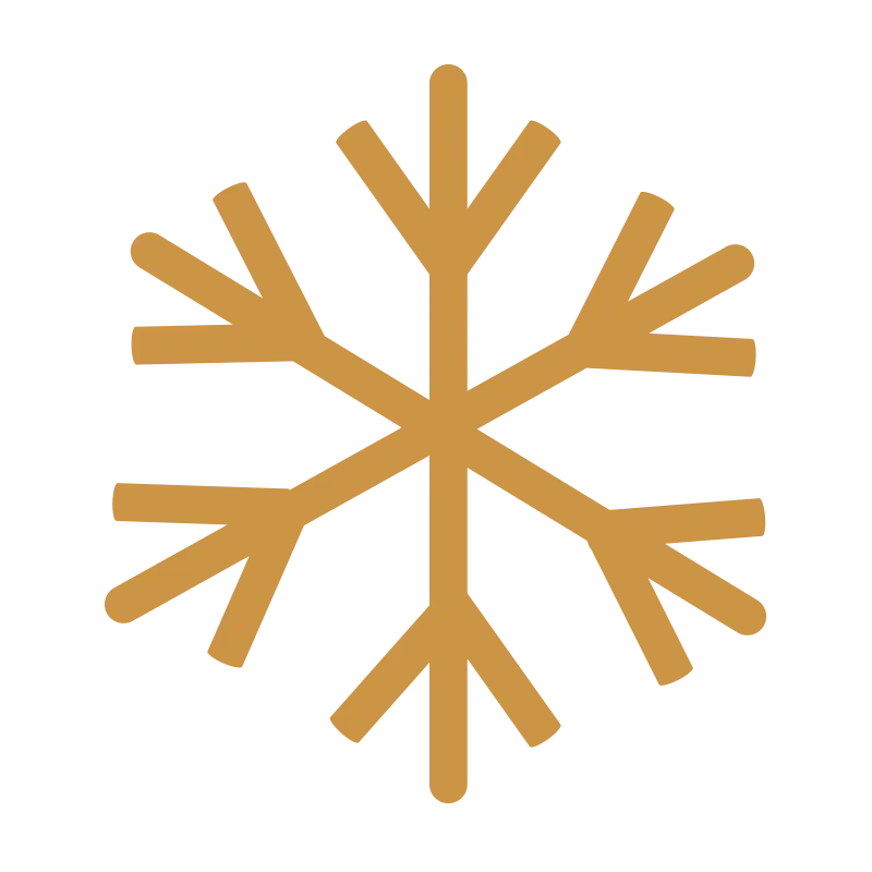 Golden Snowflake Winter Decoration