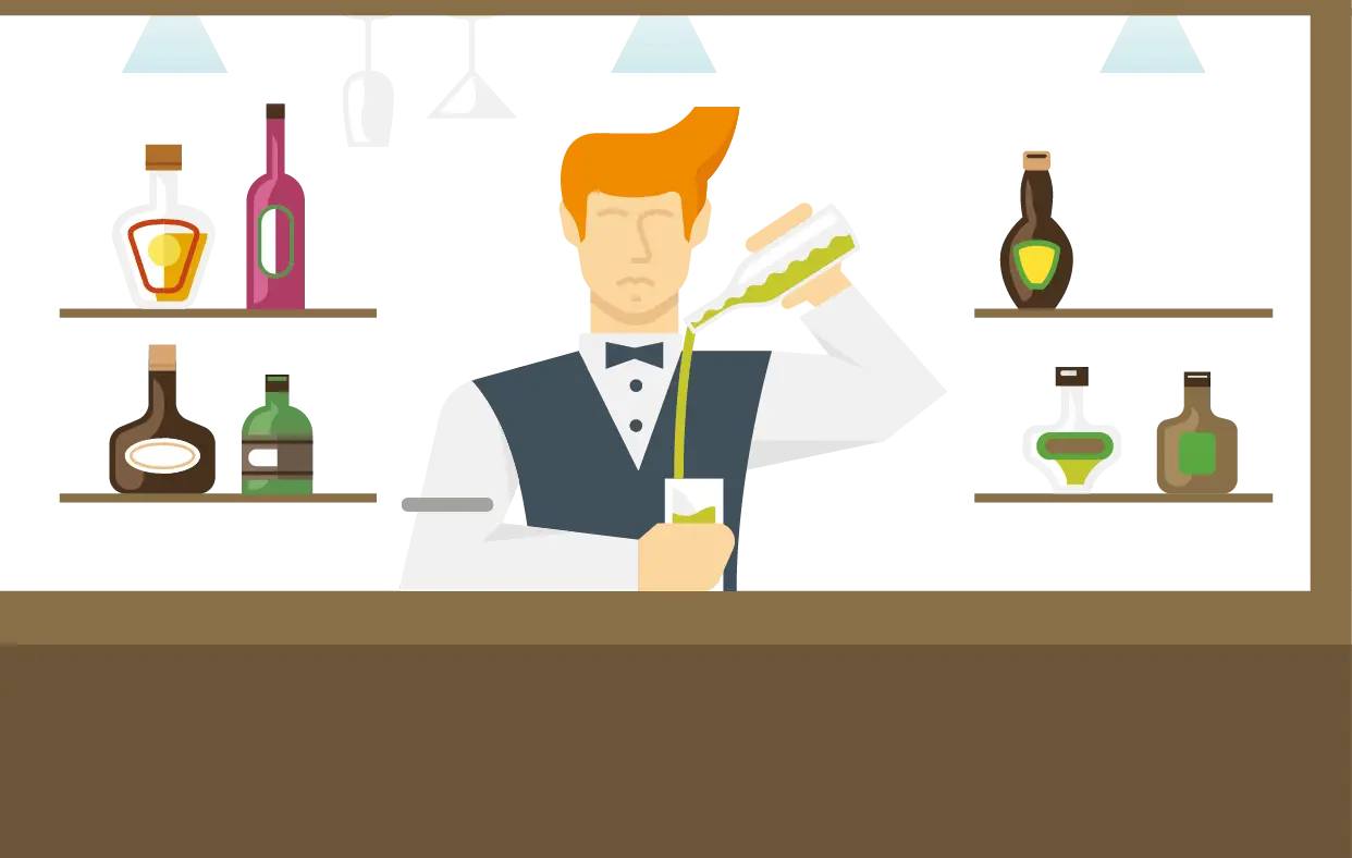 Bartender Preparing Drink