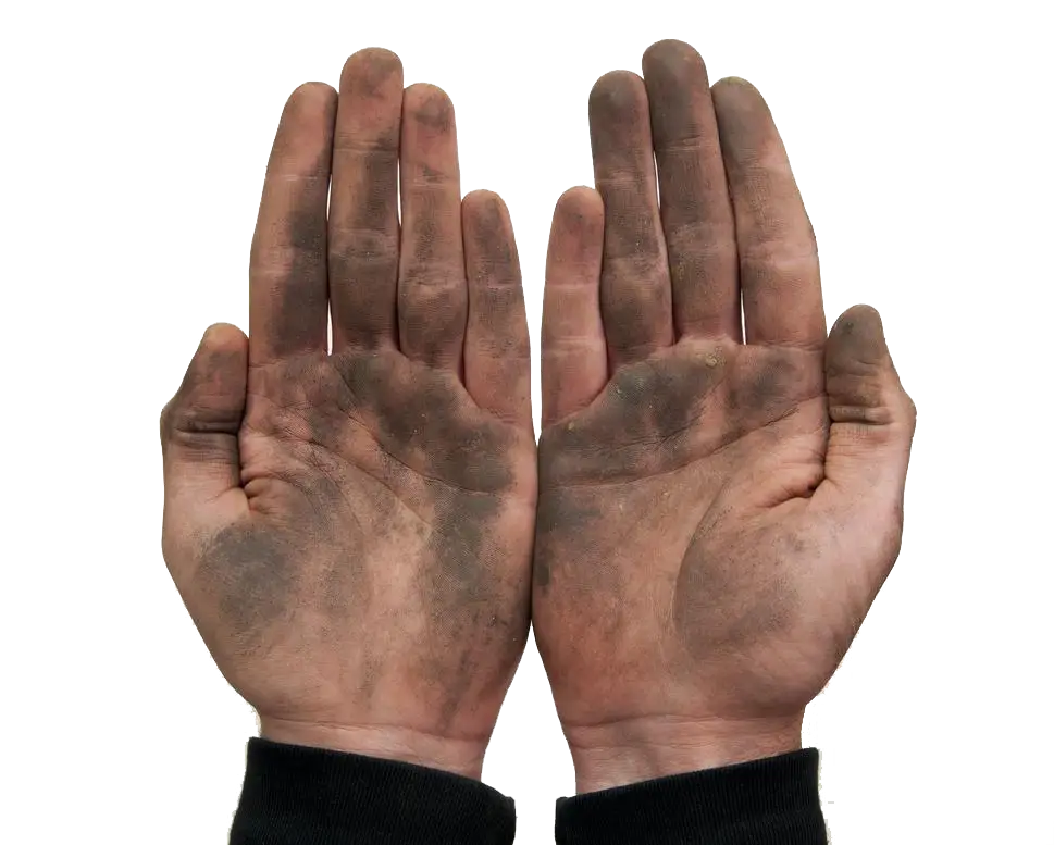 Dirty Hands from Hard Work