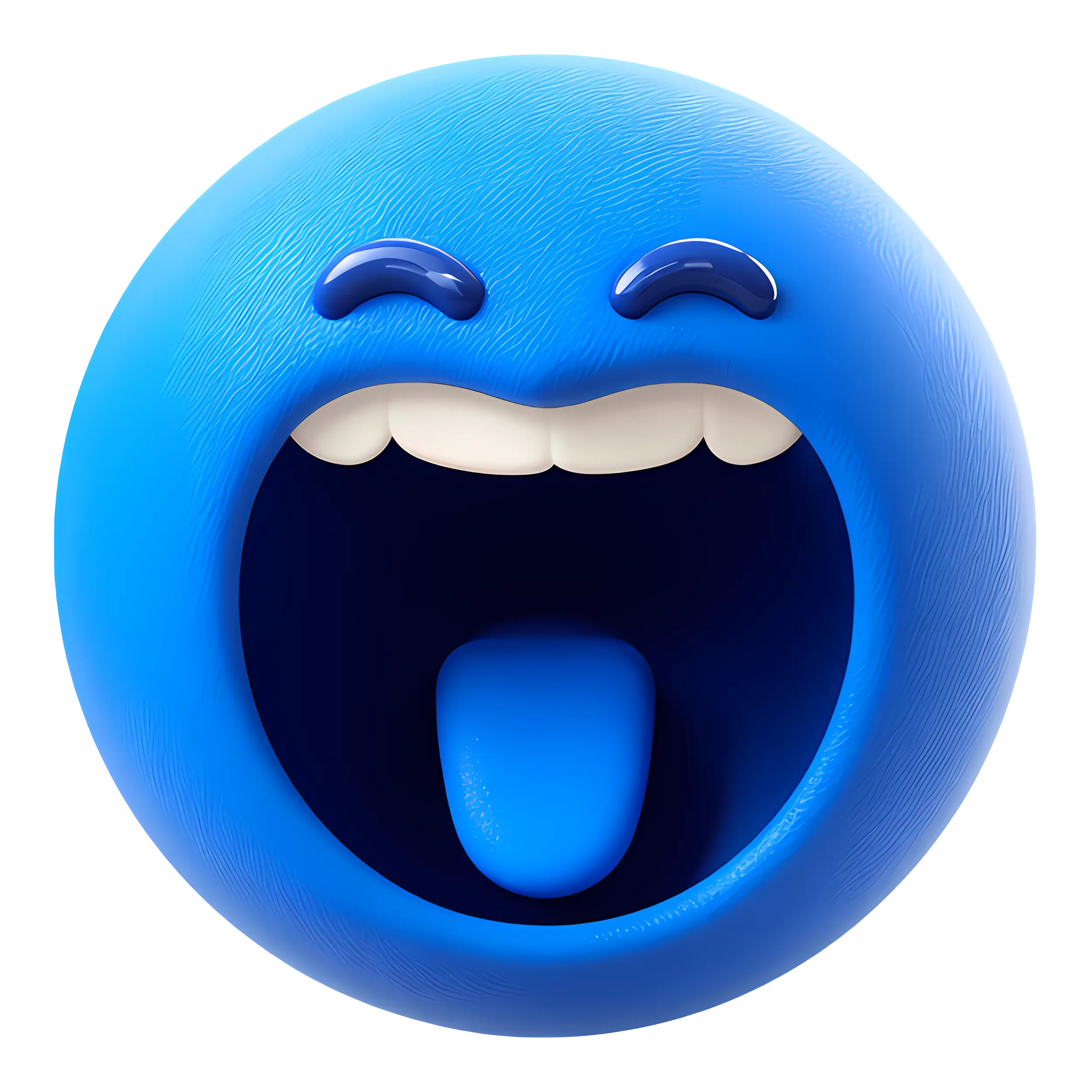 Blue Laughing Emoji