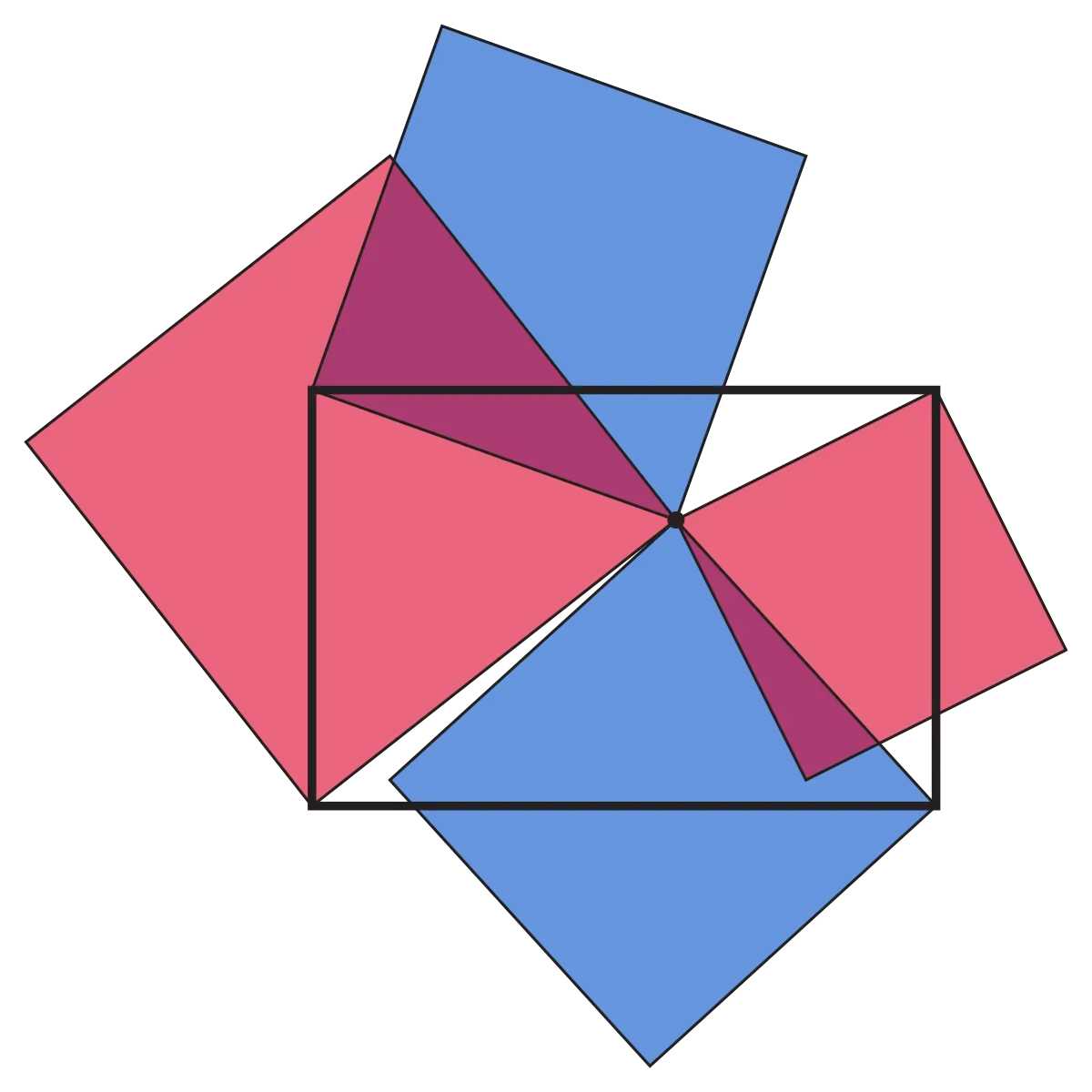 Abstract Geometric Shapes Overlap Design