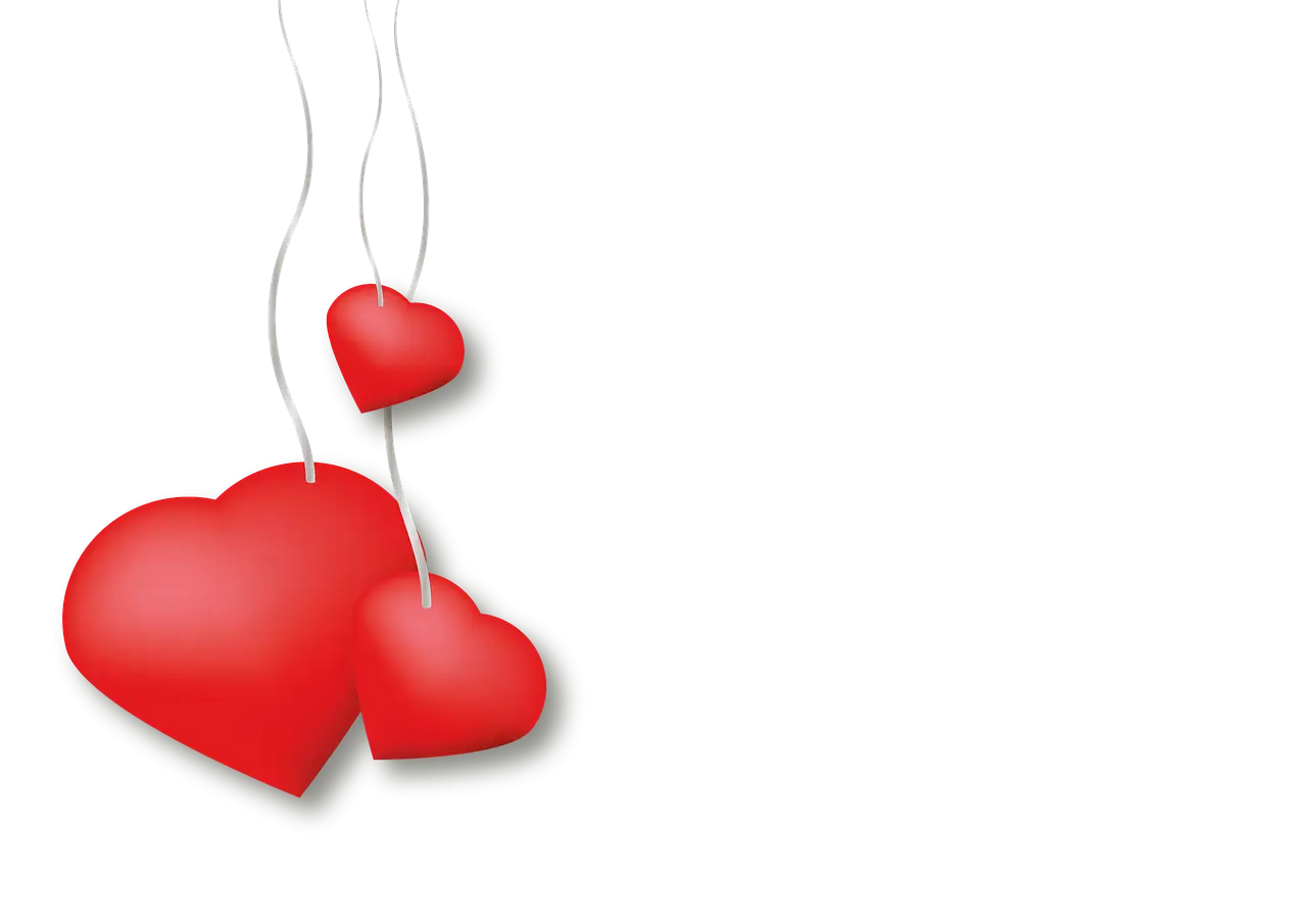 Hanging Red Hearts Decoration for Valentine&#039;s Day