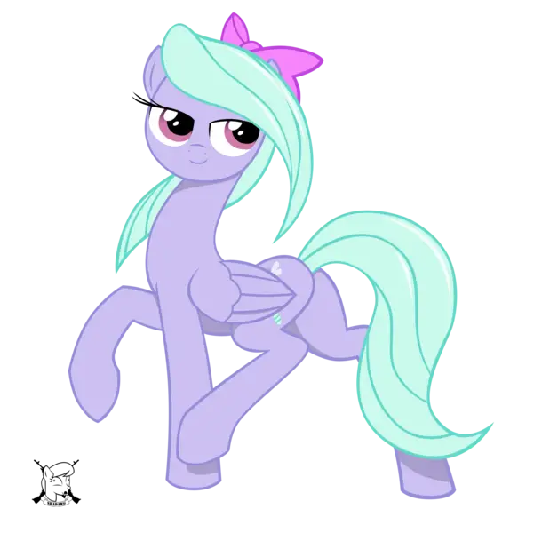 Purple Cartoon Pony with a Bow