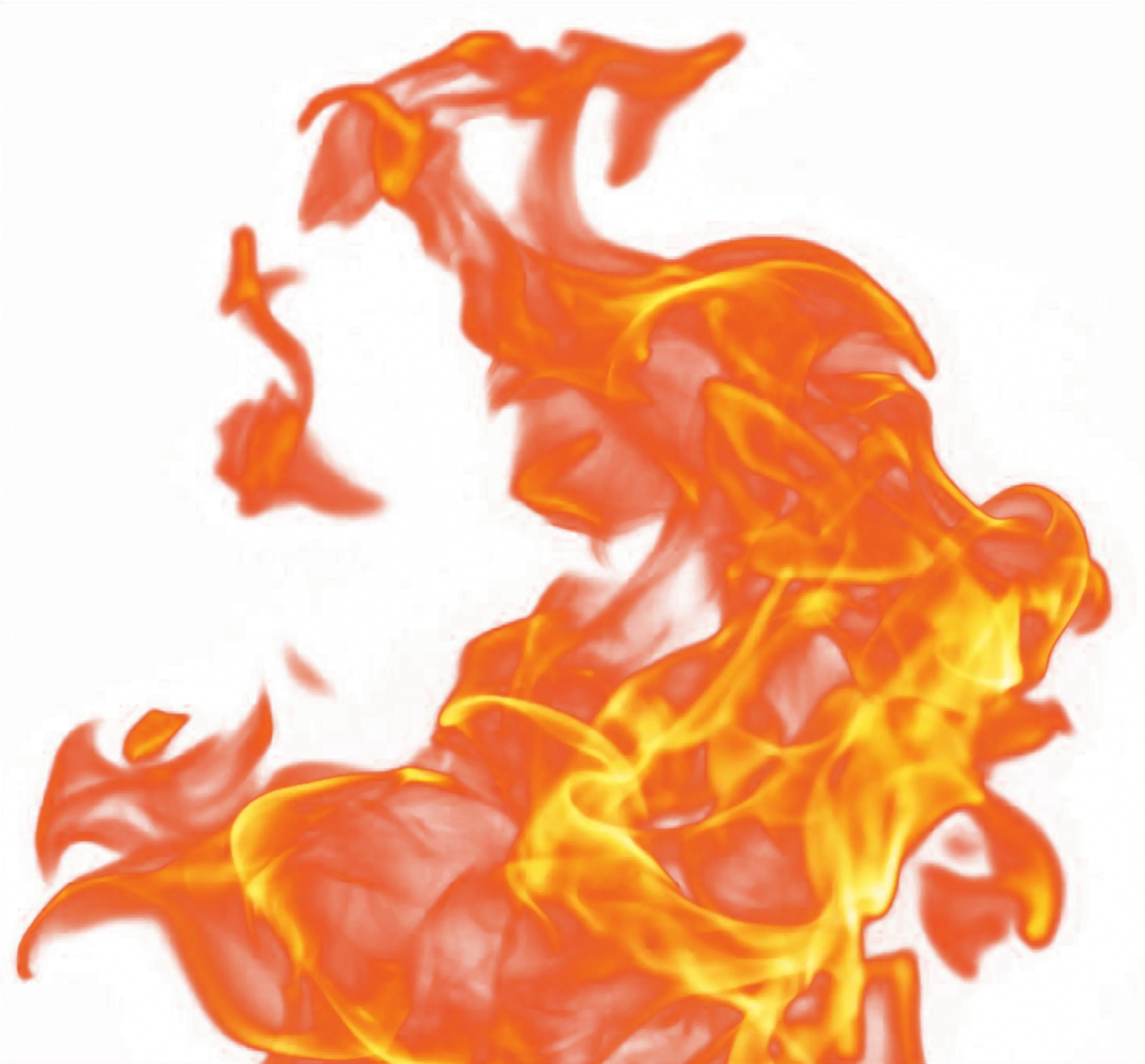 Bright Orange Flames Illustration
