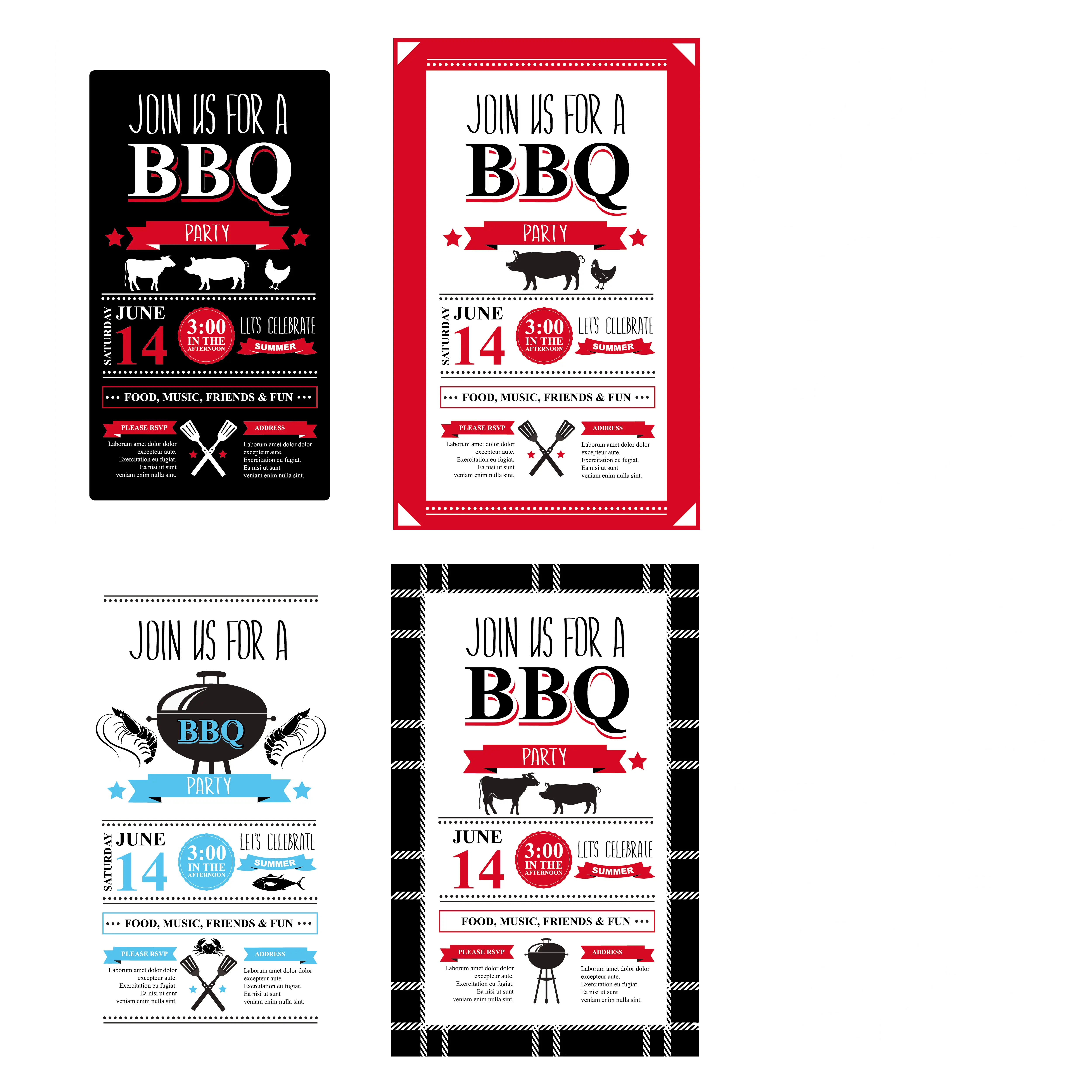 BBQ Party Invitation Cards