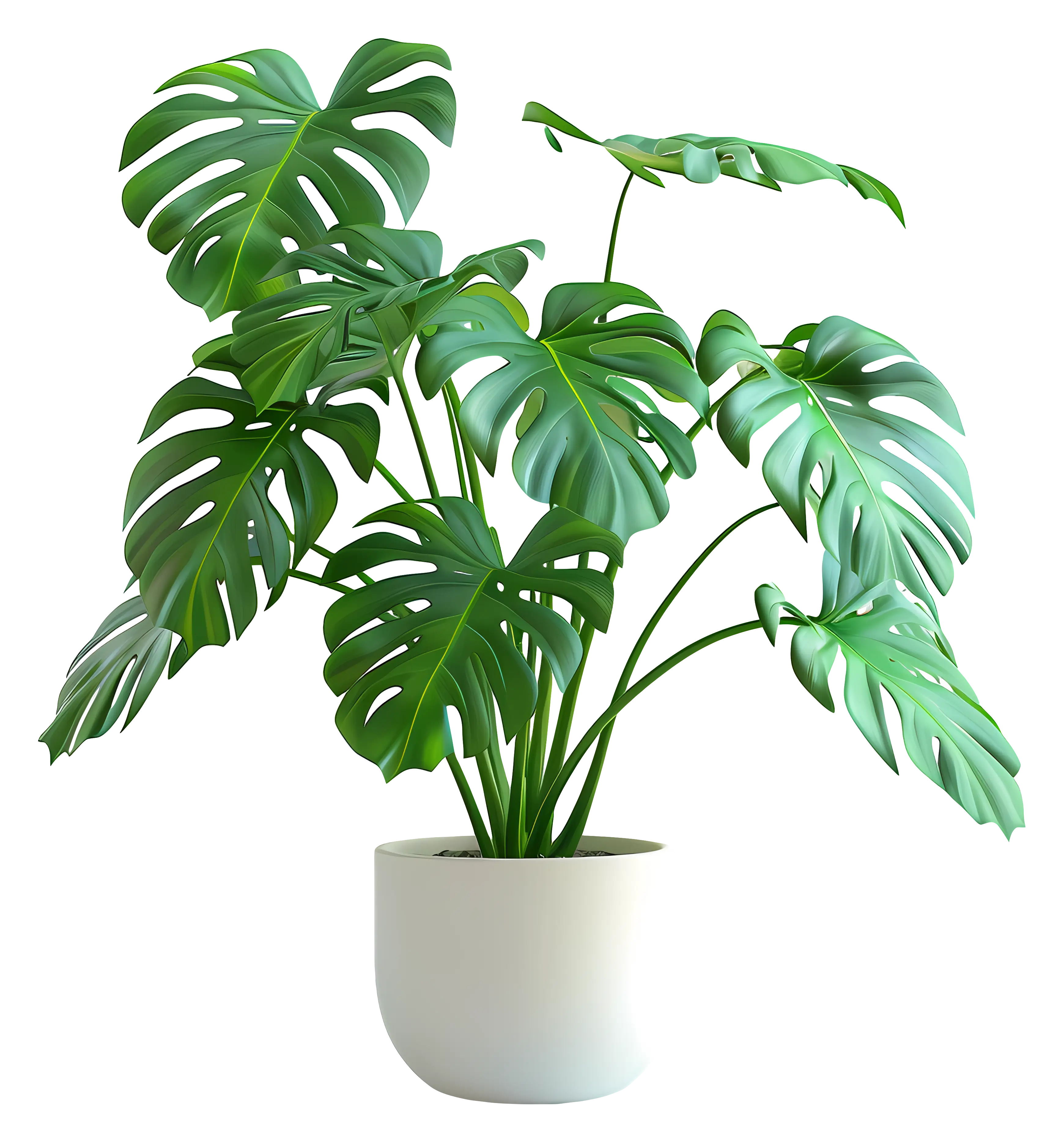 Modern Monstera Plant in Pot