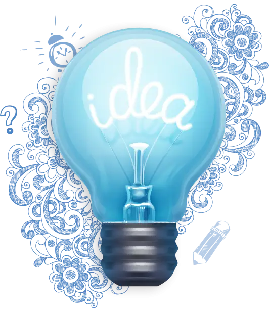 Light Bulb with Idea