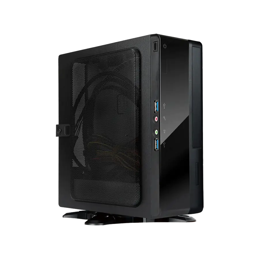 Modern Black Computer Case for Desktop Assembly