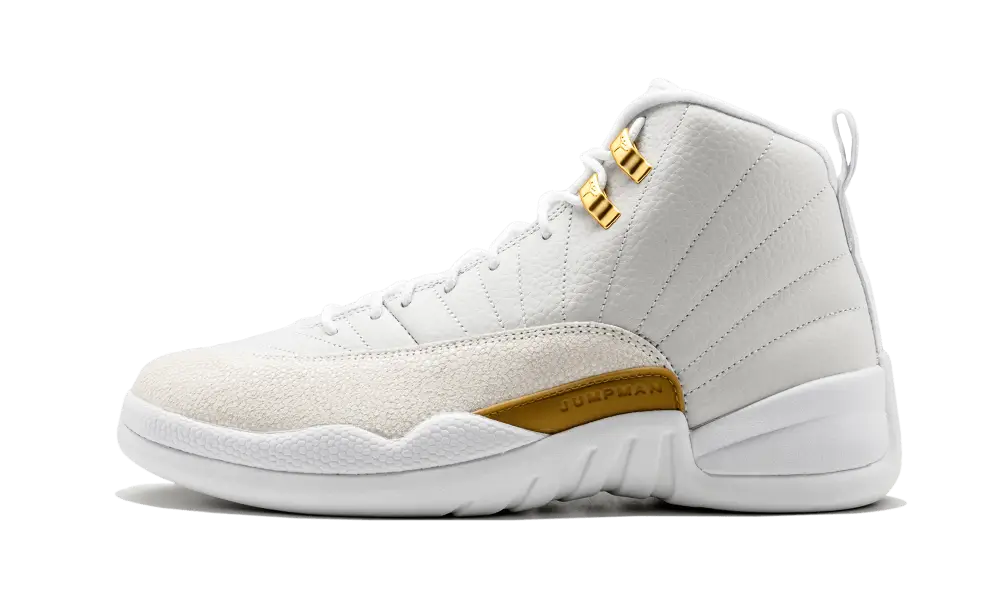 Stylish White Sneaker with Gold Details