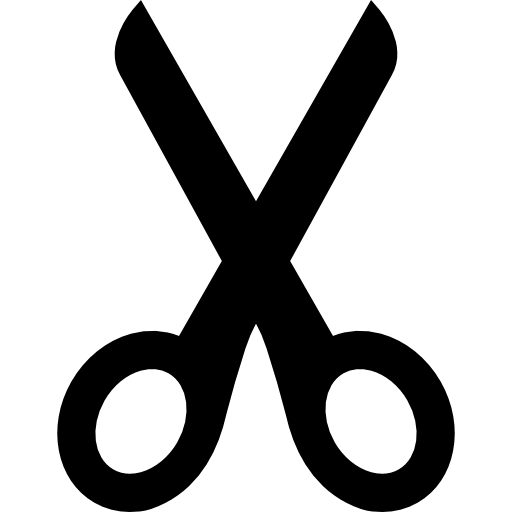 Simple Black Scissors Icon