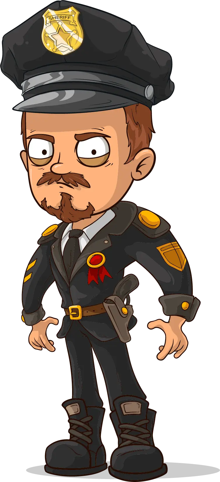 Cartoon Sheriff Character Illustration
