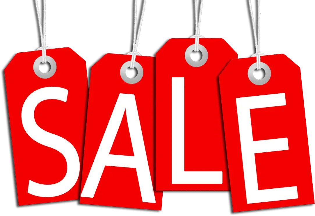 Red Hanging Sale Tags Illustration