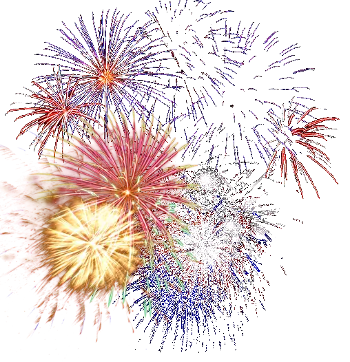 Colorful Fireworks Display for New Year Celebration