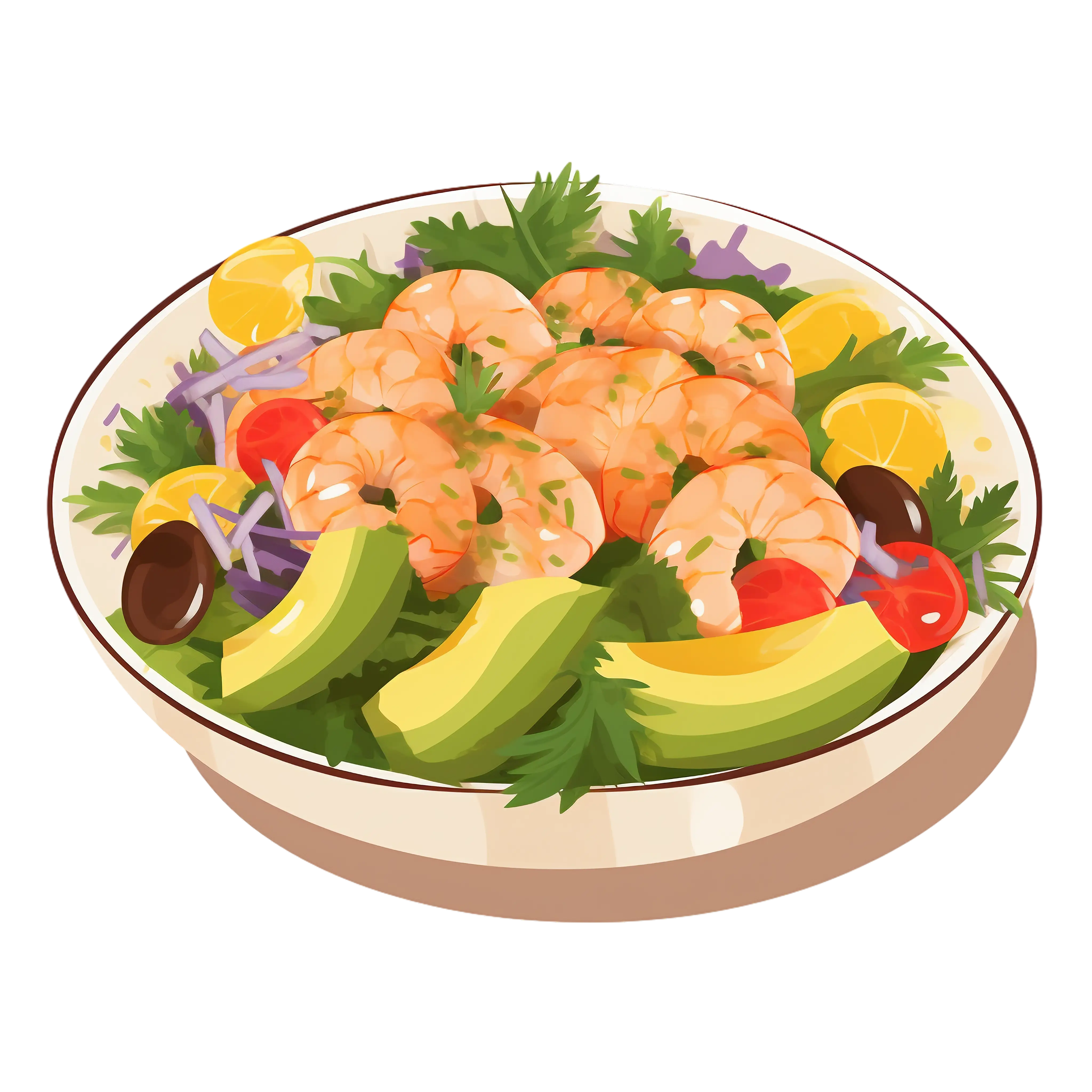 Shrimp and Vegetable Salad Bowl